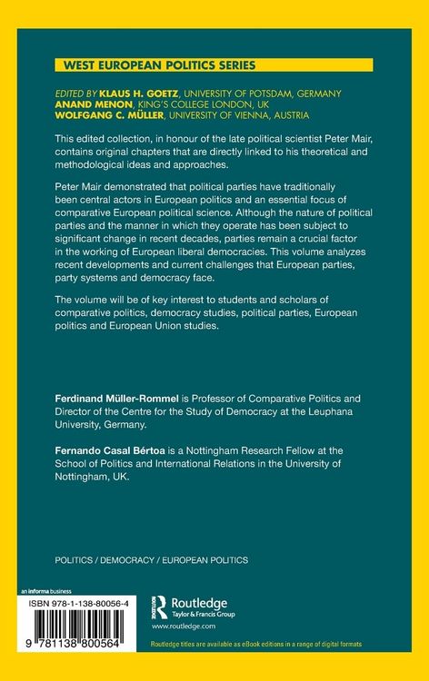 Produktbild: Party Politics and Democracy in Europe