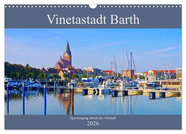 Produktbild: Vinetastadt Barth - Spaziergang durch die historische Stadt (Wandkalender 2026 DIN A3 quer), CALVENDO Monatskalender