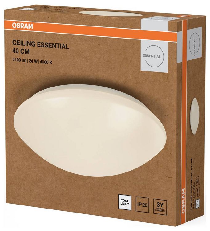 Produktbild: OSRAM HOMELIGHTING Ceiling Essential 400mm 24W 4000K 4099854445415 LED-Au&szlig;enwandleuchte 24.00 W Wei&szlig;