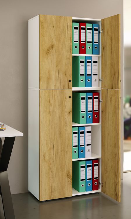 Produktbild: B&uuml;roschrank B&uuml;cher Ordner Aktenschrank Lona 5fach