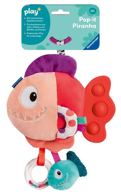 Produktbild: Ravensburger 4871 - play+ Pop-it Piranha (rot)