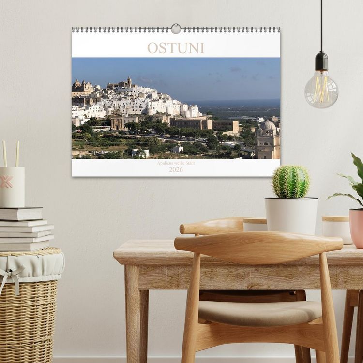 Produktbild: Ostuni - Apuliens wei&szlig;e Stadt (Wandkalender 2026 DIN A3 quer), CALVENDO Monatskalender