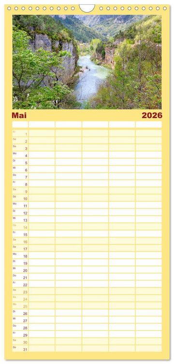 Produktbild: Familienplaner 2026 - Cevennen - Sch&ouml;ne alte Welt mit 5 Spalten (Wandkalender, 21 x 45 cm) CALVENDO