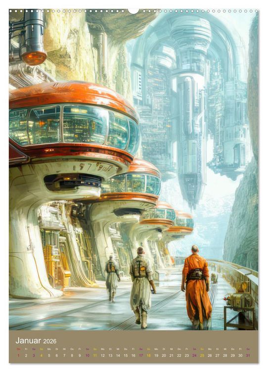 Produktbild: Science-Fiction Zukunftsvisionen (hochwertiger Premium Wandkalender 2026 DIN A2 hoch), Kunstdruck in Hochglanz