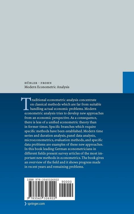 Produktbild: Modern Econometric Analysis