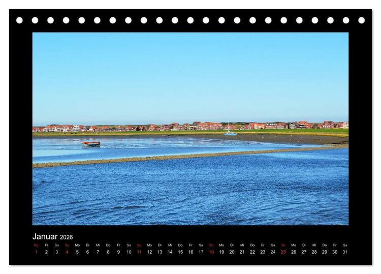 Produktbild: Juist &ndash; Insel im Wattenmeer (Tischkalender 2026 DIN A5 quer), CALVENDO Monatskalender