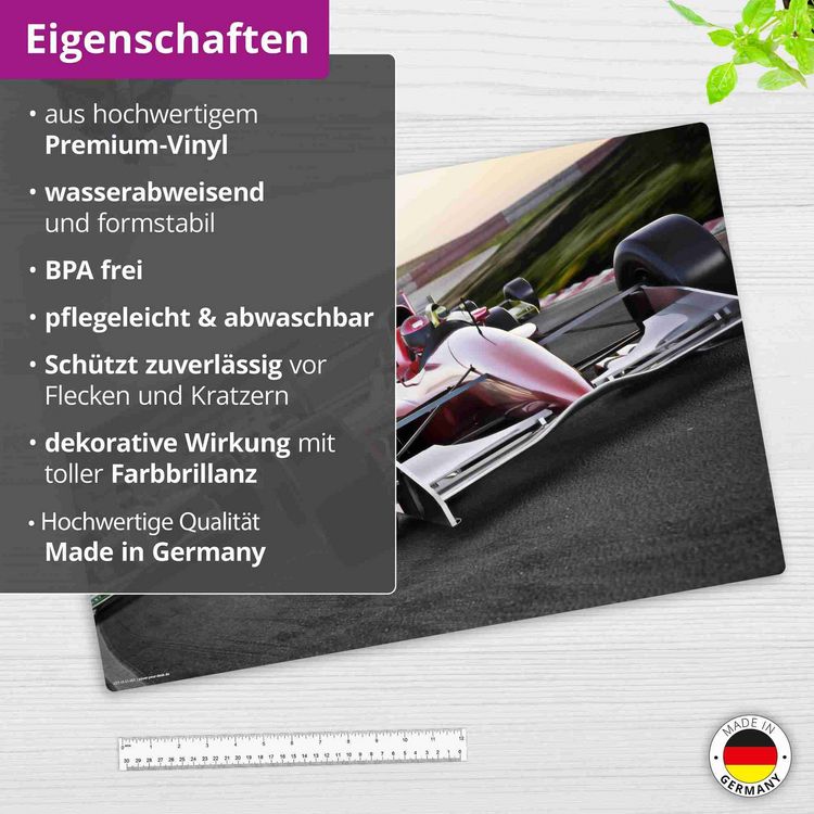 Produktbild: Cover-your-desk Schreibtischunterlage f&uuml;r Kinder und Erwachsene Rennwagen, aus hochwertigem Vinyl , 60 x 40 cm
