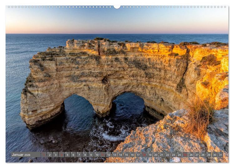 Produktbild: Die Algarve - Portugals m&auml;rchenhafte Felsenk&uuml;ste (hochwertiger Premium Wandkalender 2026 DIN A2 quer), Kunstdruck in Hochglanz