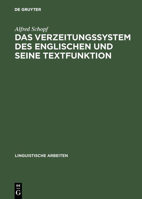 Produktbild: Das Verzeitungssystem des Englischen und seine Textfunktion