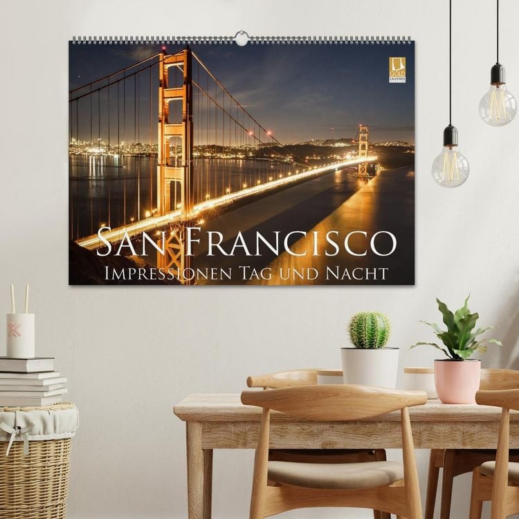 Produktbild: San Francisco Impressionen Tag und Nacht (Wandkalender 2026 DIN A2 quer), CALVENDO Monatskalender