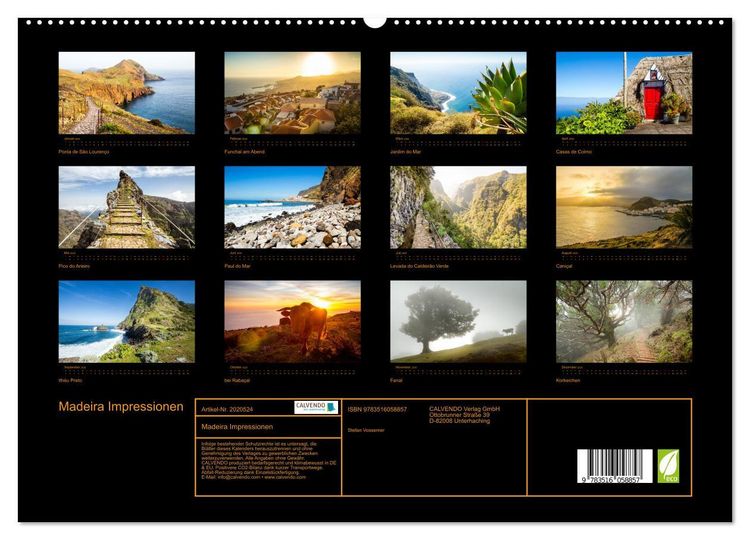Produktbild: Madeira Impressionen (hochwertiger Premium Wandkalender 2026 DIN A2 quer), Kunstdruck in Hochglanz