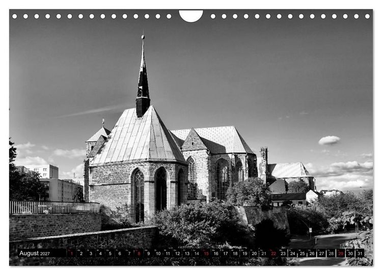 Produktbild: Magdeburg in Schwarz - Wei&szlig; (Wandkalender 2027 DIN A4 quer), CALVENDO Monatskalender