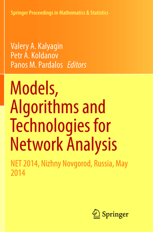 Produktbild: Models, Algorithms and Technologies for Network Analysis