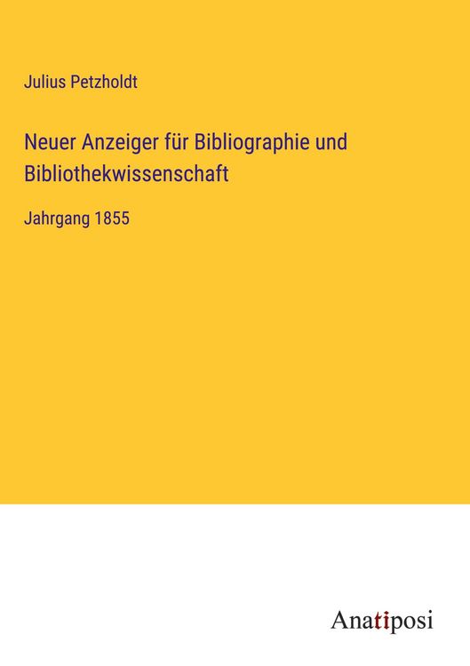 Produktbild: Neuer Anzeiger f&uuml;r Bibliographie und Bibliothekwissenschaft