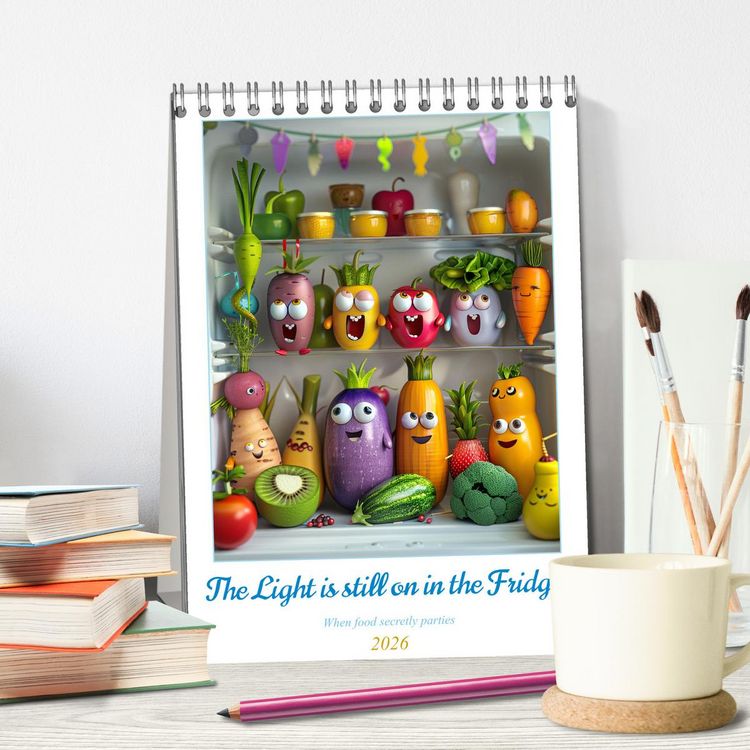 Produktbild: The Light ist still on in the Fridge (Desk Calendar 2026 DIN A5 portrait), CALVENDO 12 Month DeskCalendar