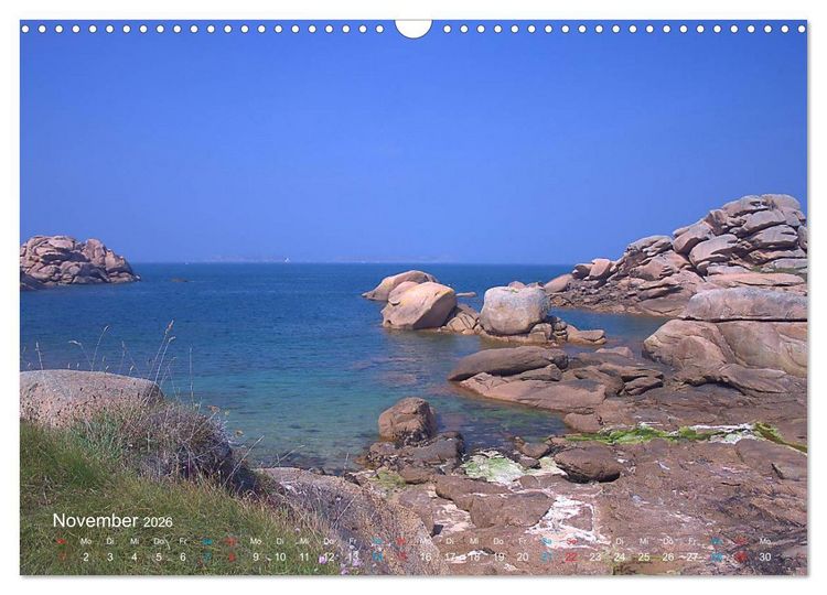 Produktbild: Bretagne - Sehnsucht in Blau (Wandkalender 2026 DIN A3 quer), CALVENDO Monatskalender