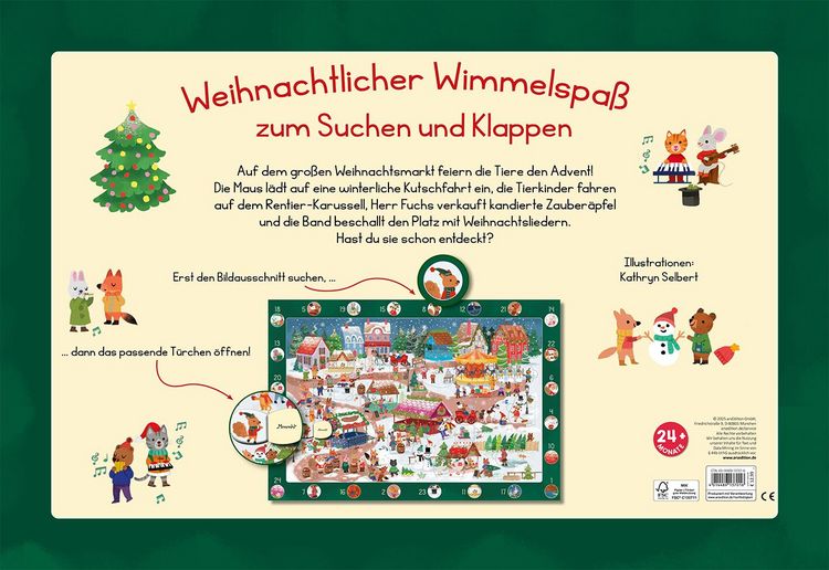 Produktbild: Mein Wimmel-Adventskalender: Auf dem Weihnachtsmarkt