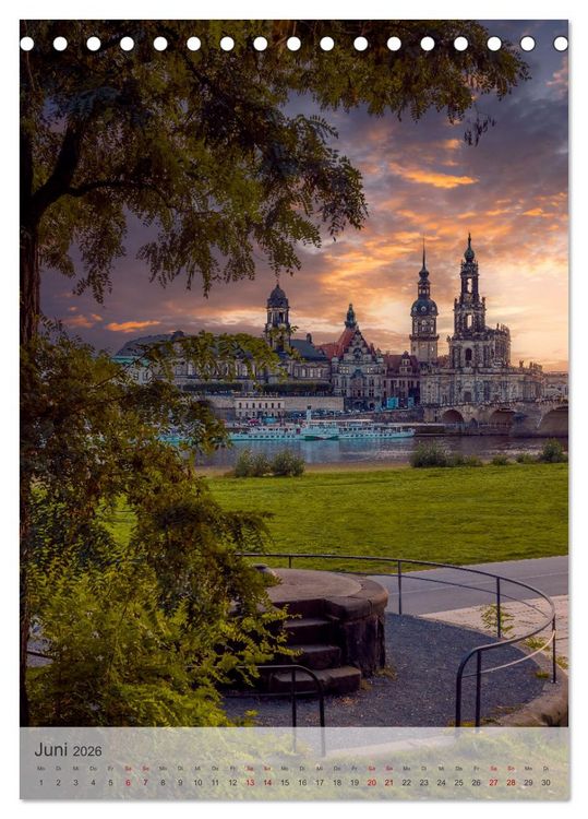 Produktbild: Elbstadt Dresden (Tischkalender 2026 DIN A5 hoch), CALVENDO Monatskalender