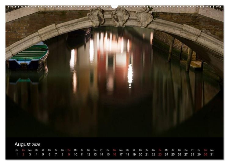 Produktbild: Venedig bei Nacht (Wandkalender 2026 DIN A2 quer), CALVENDO Monatskalender