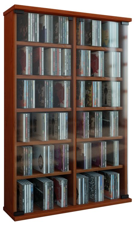 Produktbild: Holz CD DVD Stand Regal Schrank Roma Glast&uuml;r