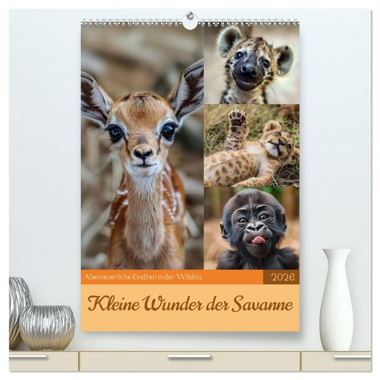 Produktbild: Kleine Wunder der Savanne (hochwertiger Premium Wandkalender 2026 DIN A2 hoch), Kunstdruck in Hochglanz