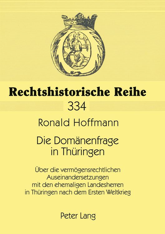 Produktbild: Die Dom&auml;nenfrage in Th&uuml;ringen
