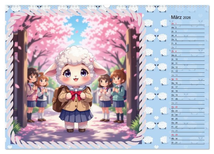 Produktbild: L&auml;mmchen Lillys erste Momente (Wandkalender 2026 DIN A2 quer), CALVENDO Monatskalender
