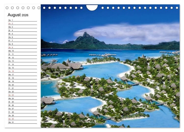 Produktbild: S&uuml;dsee-Inseln. Von Fidschi bis Bora Bora (Wandkalender 2026 DIN A4 quer), CALVENDO Monatskalender