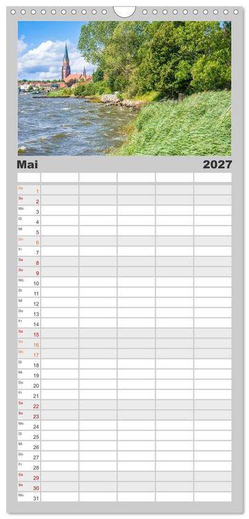 Produktbild: Familienplaner 2027 - Unterwegs in Schleswig mit 5 Spalten (Wandkalender, 21 x 45 cm) CALVENDO