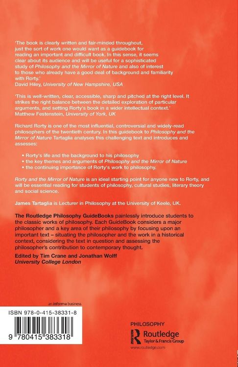 Produktbild: Routledge Philosophy GuideBook to Rorty and the Mirror of Nature
