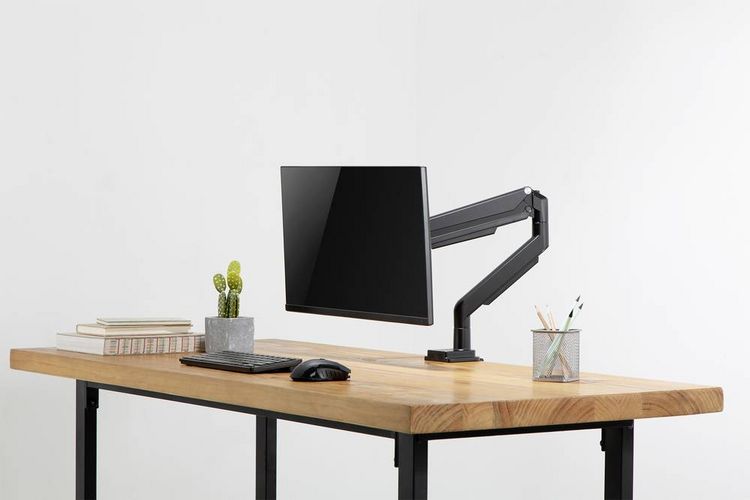 Produktbild: Digitus Monitor-Tischhalterung DA-90394 1 Display(s) 38,1 cm (15") - 81,3 cm (32") Schwarz Drehbar, H&ouml;henverstellbar, Neigbar, Rotierbar, Schwenkbar