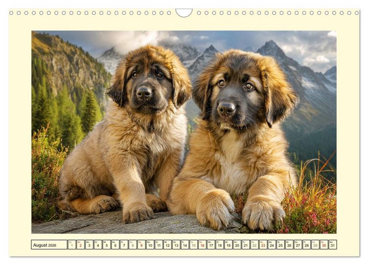 Produktbild: Der Leonberger. Majest&auml;tische L&ouml;wenhunde im Licht der Natur (Wandkalender 2026 DIN A3 quer), CALVENDO Monatskalender