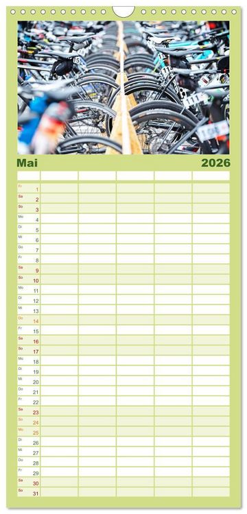 Produktbild: Familienplaner 2026 - Triathlon: Mit Leidenschaft zur pers&ouml;nlichen Bestzeit mit 5 Spalten (Wandkalender, 21 x 45 cm) CALVENDO