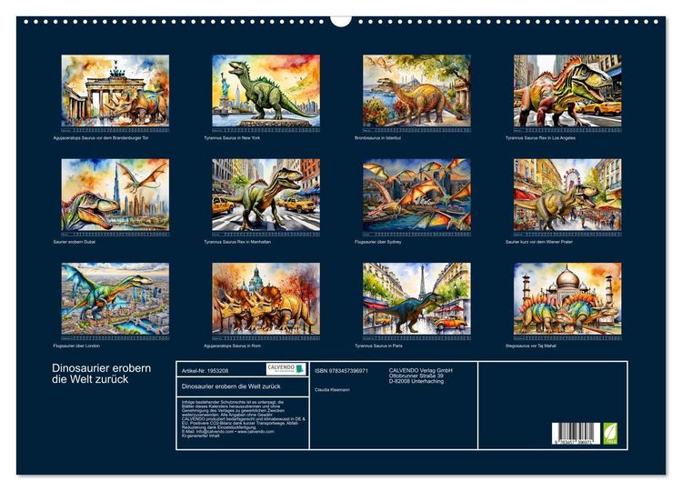 Produktbild: Dinosaurier erobern die Welt zur&uuml;ck (Wandkalender 2026 DIN A2 quer), CALVENDO Monatskalender