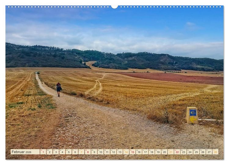 Produktbild: Buen Camino - pilgern auf dem Jakobsweg - Camino Franc&eacute;s (hochwertiger Premium Wandkalender 2026 DIN A2 quer), Kunstdruck in Hochglanz
