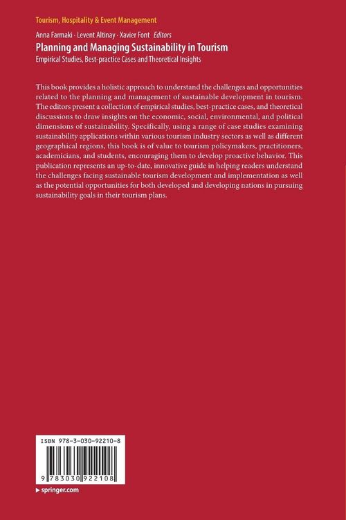 Produktbild: Planning and Managing Sustainability in Tourism
