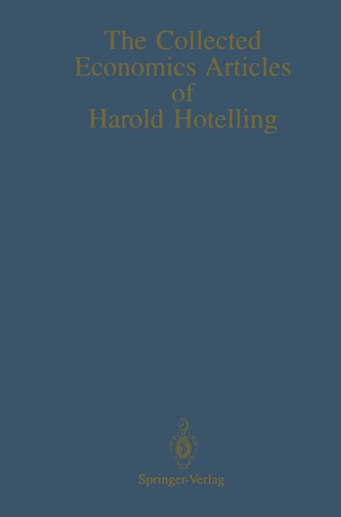 Produktbild: The Collected Economics Articles of Harold Hotelling