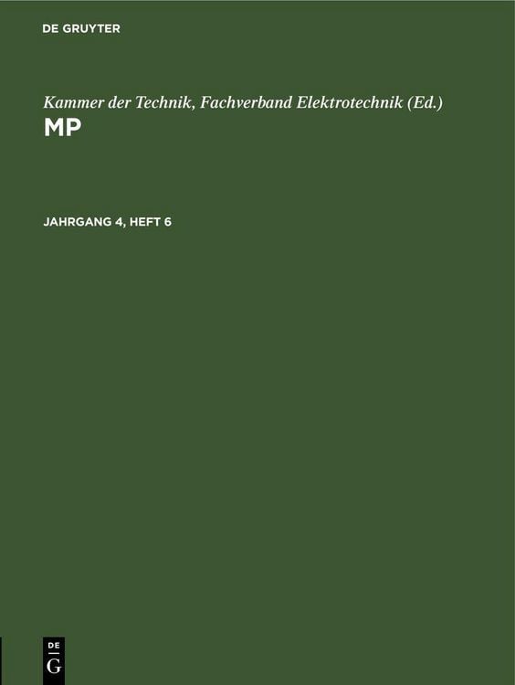 Produktbild: MP. Jahrgang 4, Heft 6