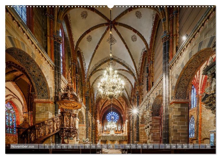 Produktbild: Bremer Kirchen von Innen (hochwertiger Premium Wandkalender 2026 DIN A2 quer), Kunstdruck in Hochglanz