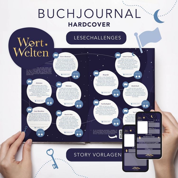 Produktbild: Wort Welten: Buchjournal XXL - Lesetagebuch & Buchjournal f&uuml;r 100 B&uuml;cher | Buchtagebuch f&uuml;r Blogger und Booktok | Reading Journal | Lesetracker | Buchlisten | Blogging-Tools | Lesechallenges