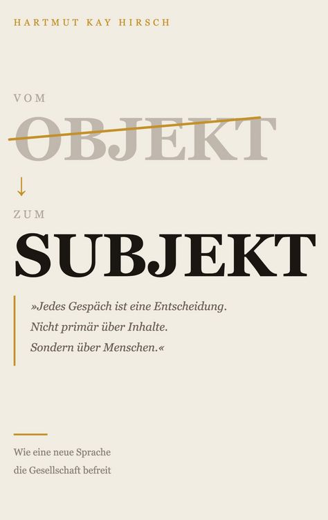 Produktbild: Vom Objekt zum Subjekt