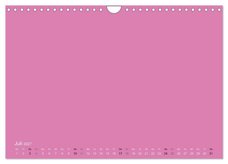 Produktbild: Bastelkalender - Pink (Wandkalender 2027 DIN A4 quer), CALVENDO Monatskalender