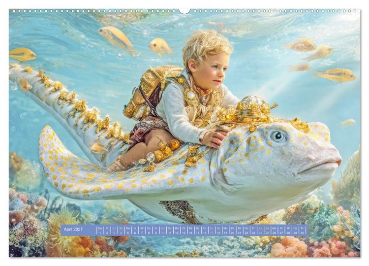 Produktbild: Als ich von einer Wasserkreatur tr&auml;umte - Fantasiewerke (hochwertiger Premium Wandkalender 2027 DIN A2 quer), Kunstdruck in Hochglanz