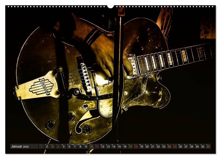 Produktbild: E-Gitarren - einfach cool (Wandkalender 2026 DIN A2 quer), CALVENDO Monatskalender