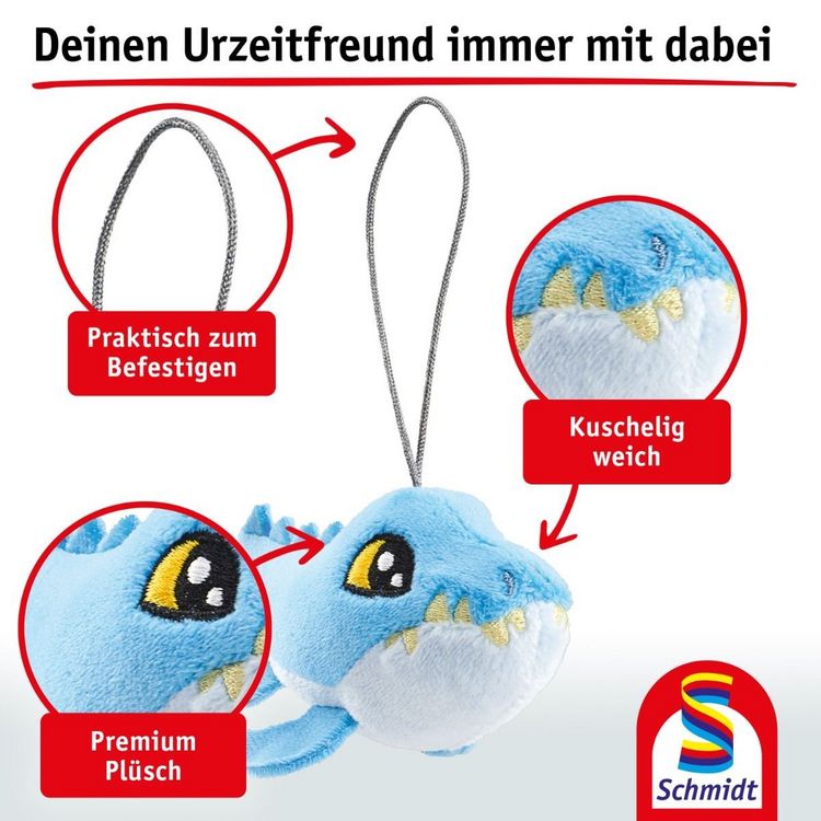 Produktbild: Jurassic World, Mosasaurus, 10,5 cm, Anh&auml;nger, 6 St&uuml;ck im Polybeutel