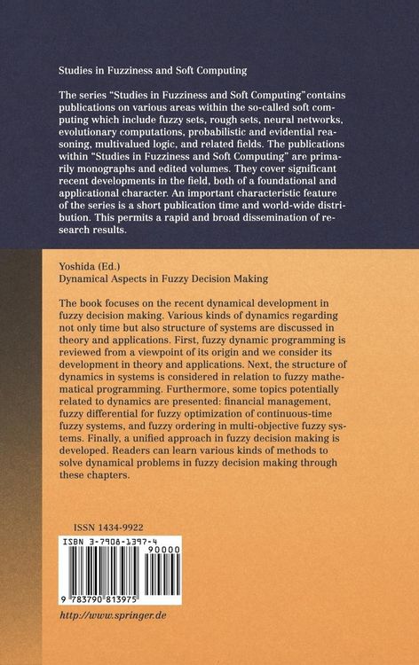 Produktbild: Dynamical Aspects in Fuzzy Decision Making