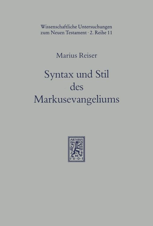 Produktbild: Syntax und Stil des Markusevangeliums im Lichte der hellenistischen Volksliteratur