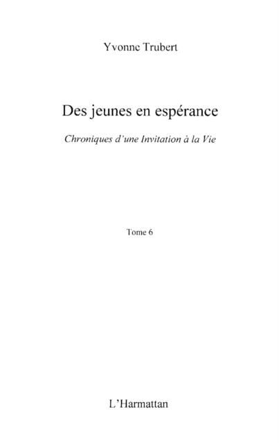 Produktbild: Des jeunes en esperance - chroniques d'u