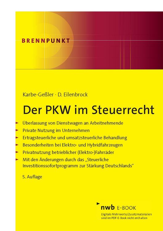 Produktbild: Der PKW im Steuerrecht