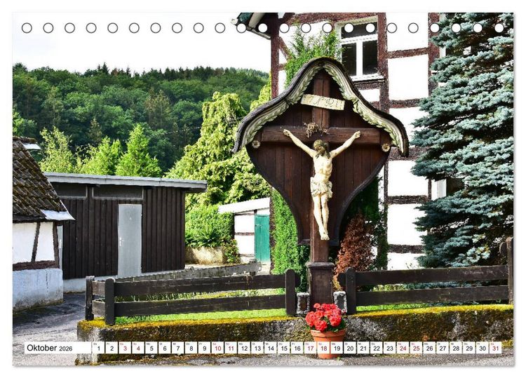 Produktbild: Kreuze und Kruzifixe rund um Simmerath in der Eifel (Tischkalender 2026 DIN A5 quer), CALVENDO Monatskalender